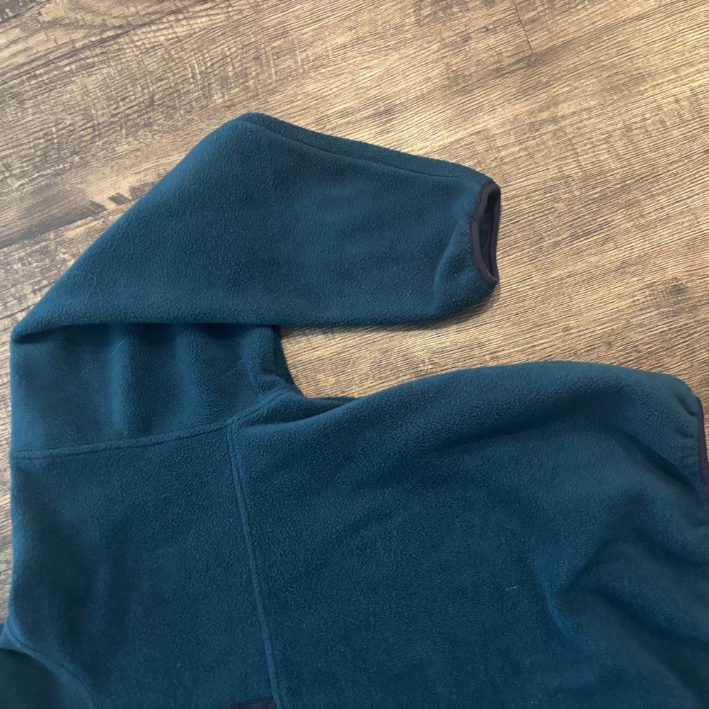 Vintage Sierra Sports Fleece Pullover Mens XL Teal Green Mock Neck Warm Layer - Picture 4 of 11